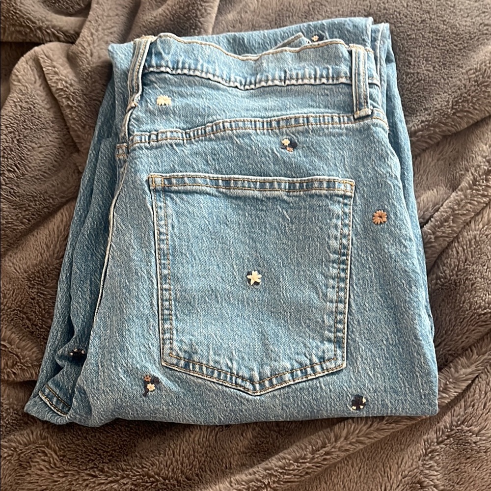 Women's Blue Embellished Jeans